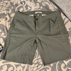 Olive Green Chino Shorts Size 28 Longer Length